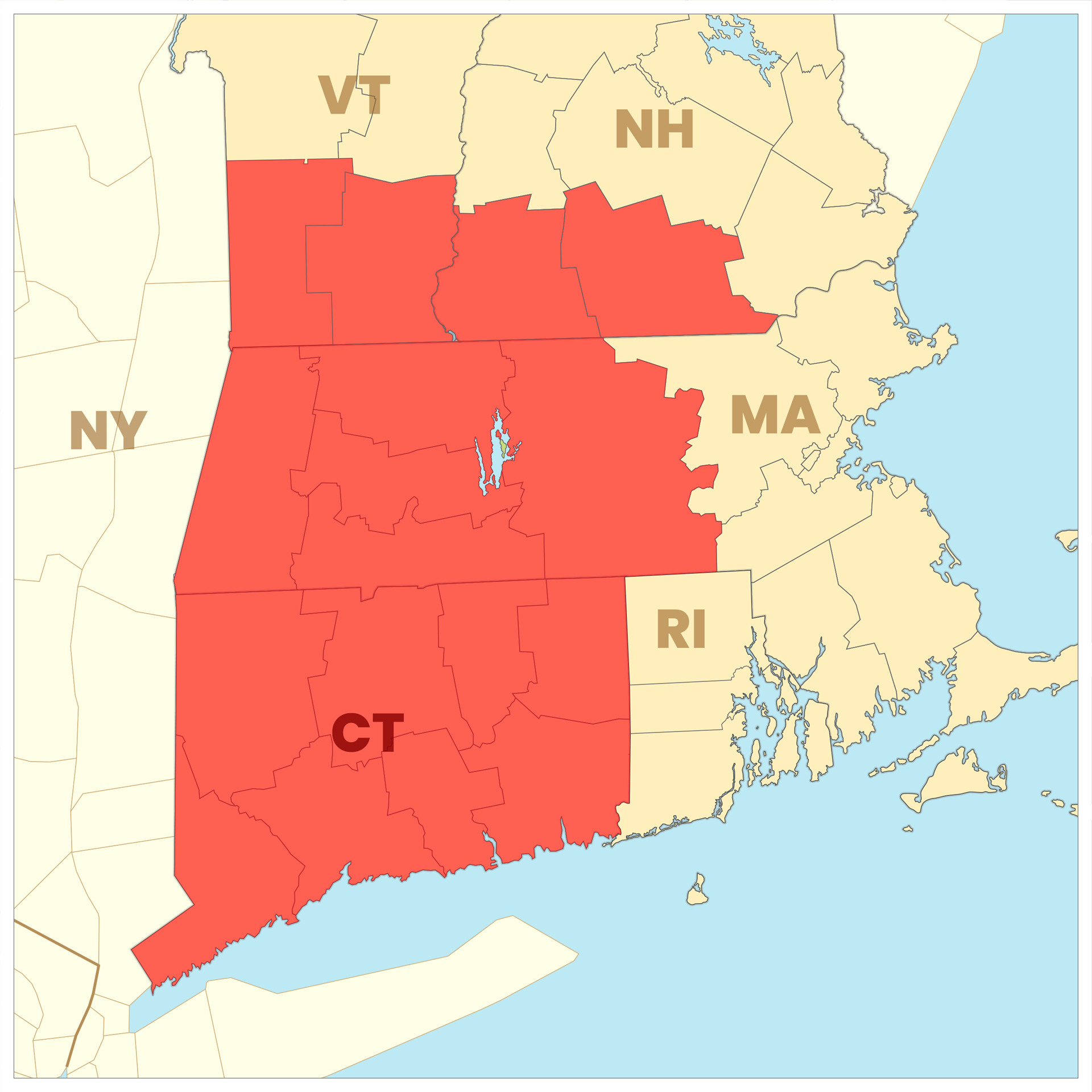 Flavor Smart Connecticut Coverage Areas
