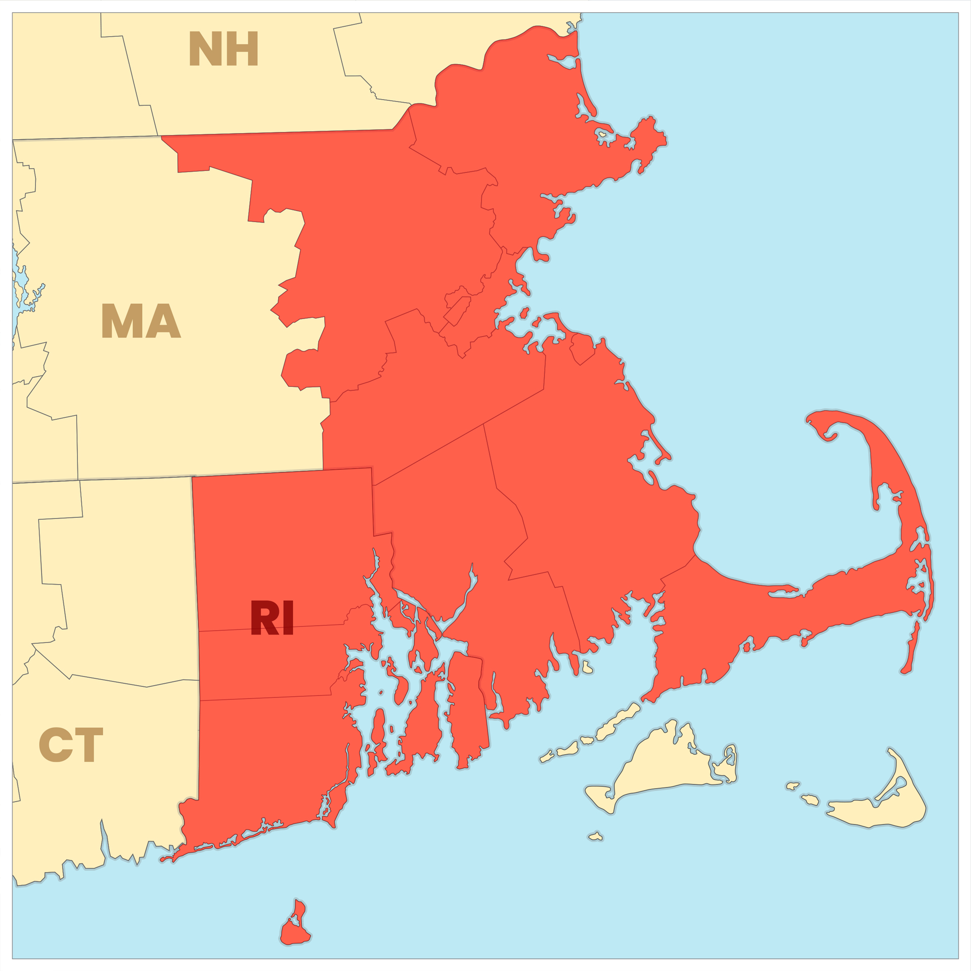 Flavor Smart Rhode Island Coverage Areas