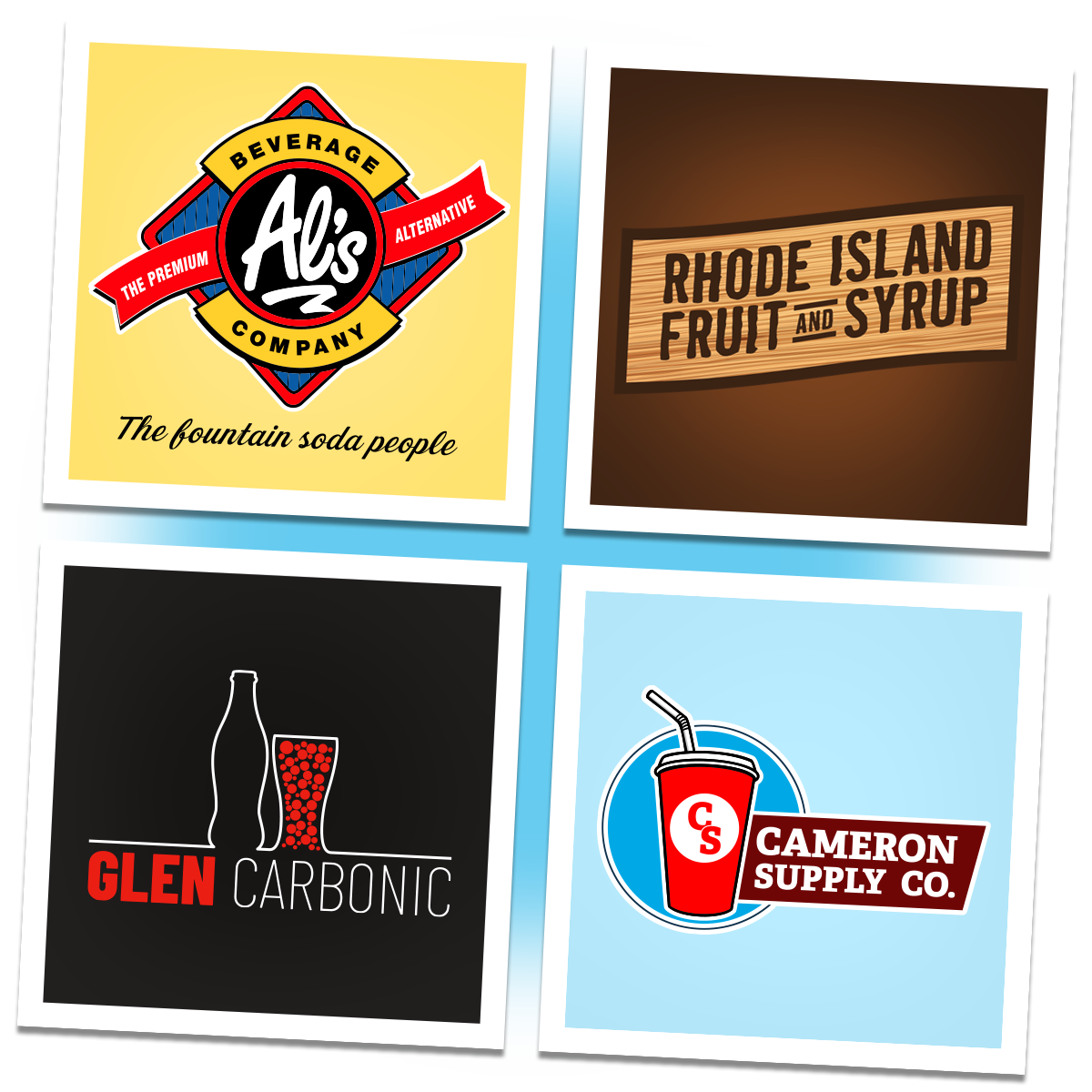 Formerly known as Al’s Beverage Company, Rhode Island Fruit and Syrup, Cameron Supply, and Glen Carbonic.